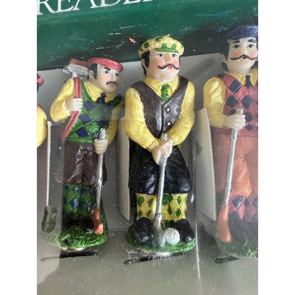 Vintage NIB Boston Warehouse Golfer Spreaders Set of 4 1999 New in Box - Picture 5 of 6